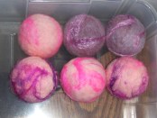 purples and pinks dryer balls
