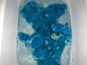 wet finishing 2 pairs of toe socks