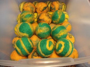 Green Bay Packers dryer balls